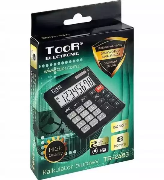 Kalkulator Biurowy 8-Pozycyjny Tr-2483 Toor Toor