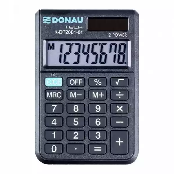 Kalkulator Kieszonkowy 8 Cyfr. Czarny Donau Donau