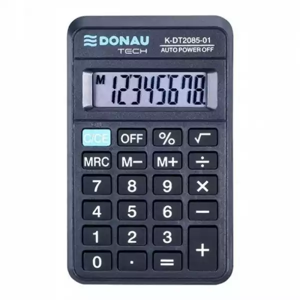 Kalkulator Kieszonkowy 8 Cyfr. Czarny Donau Donau