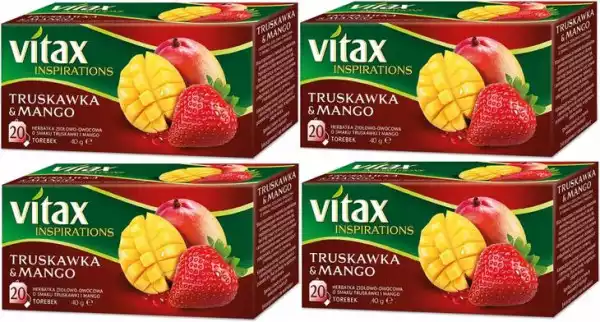 Herbata Owocowa Vitax Truskawka I Mango 80 Torebek