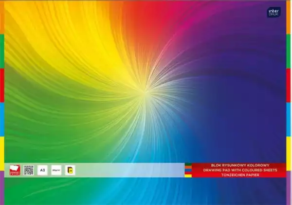 Blok Rysunkowy A3 Kolorowy Kolorowe Kartki (60037)
