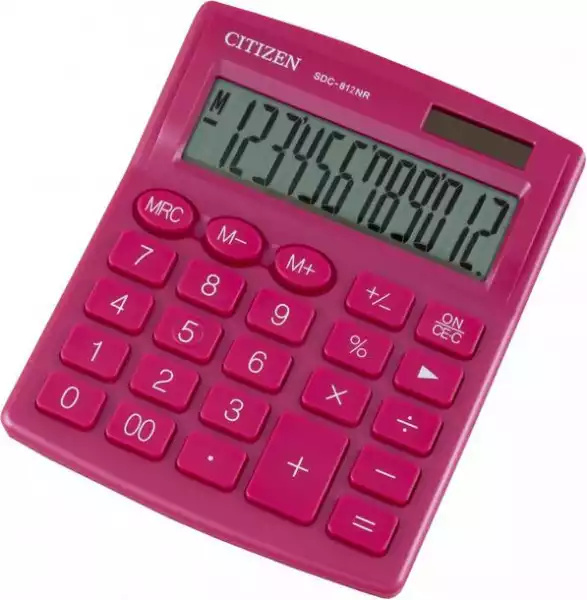 ﻿kalkulator Biurowy Citizen Sdc-812 12 Cyfr Różowy
