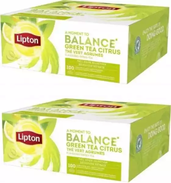 Lipton Herbata Zielona Cytrusowa Zestaw 200 Kopert