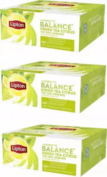Lipton Herbata Zielona Cytrusowa Zestaw 300 Kopert