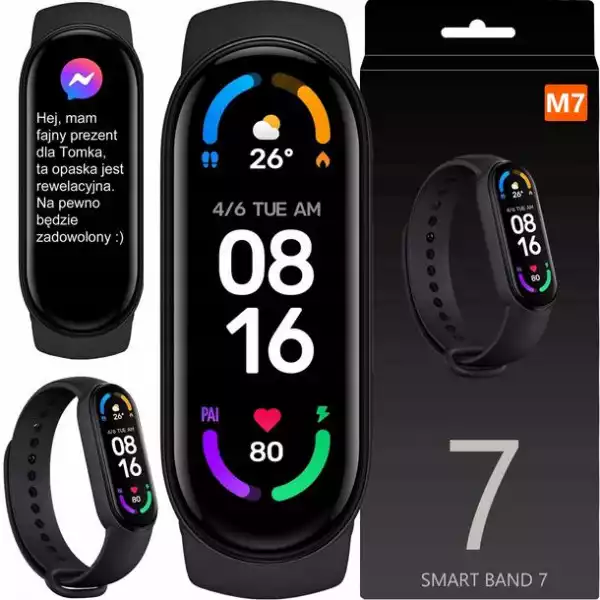 Smartwatch Smartband Opaska Sportowa Zegarek M7