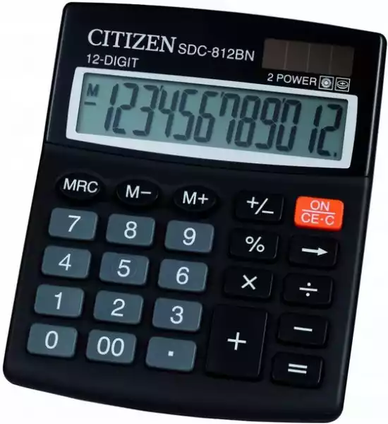 ﻿duży Kalkulator Biurowy Citizen Sdc-812Nr Czarny