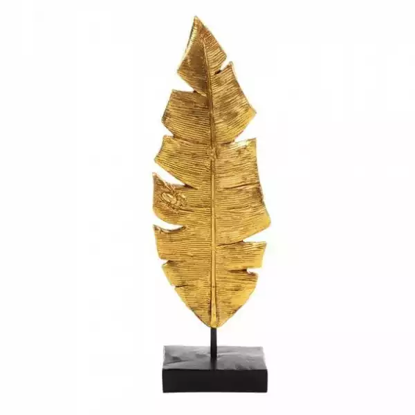 ﻿figurka Dekoracyjna Ozdoba Złoty Liść 8X34 Cm