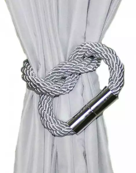 ﻿sznur Magnetyczny Srebrny Spinka Klamra Do Zasłon