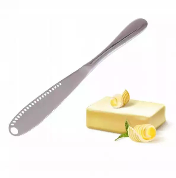 ﻿nóż Do Twardego Masła Z Ząbkami Dziurki Smarowania
