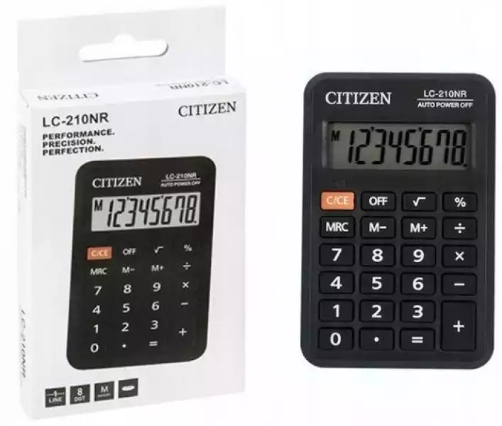 ﻿kalkulator Kieszonkowy Citizen Lc210Nr 8 Cyfr Mały