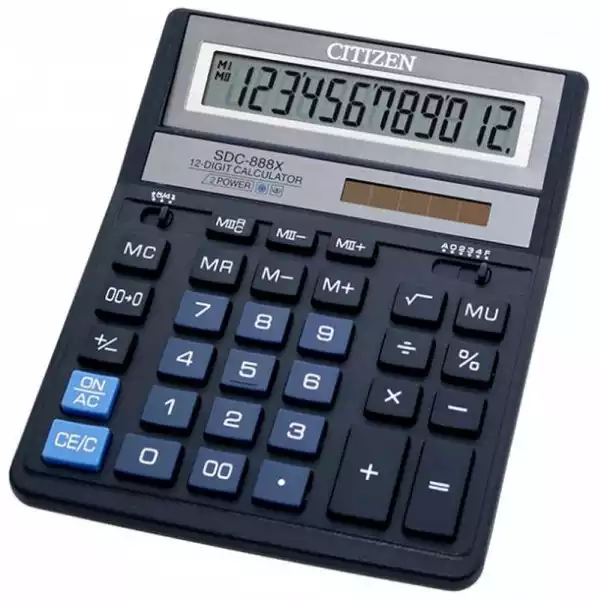 Kalkulator Biurowy Sdc-888Xbl 12-Cyfrowy Niebieski