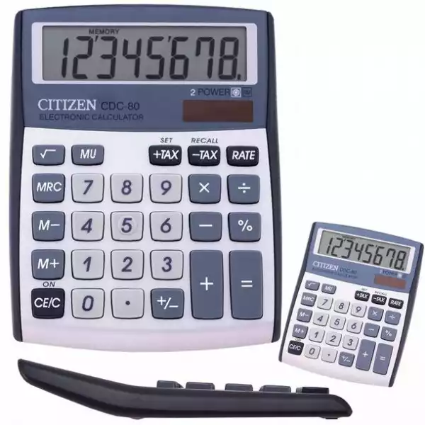 Kalkulator Biurowy Cdc-80Wb 8-Cyfrowy Szary