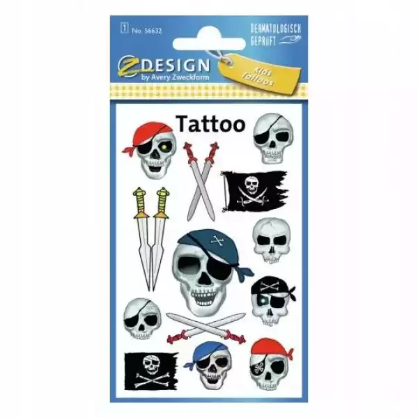 Tatuaże Zmywalne Dla Dzieci Czaszki Z-Design 56632