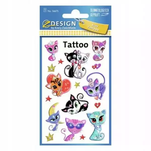 Tatuaże Zmywalne Dla Dzieci Koty Z-Design 56675