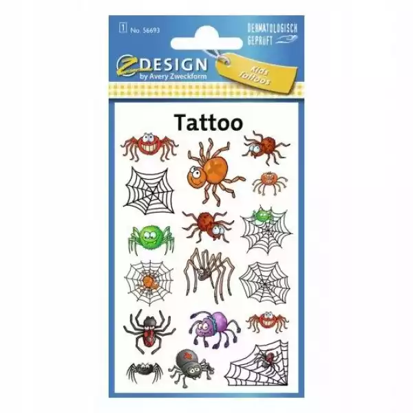 ﻿tatuaże Zmywalne Dla Dzieci Pająki Z-Design 56693