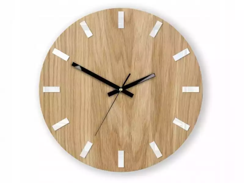 ﻿zegar Ścienny Wiszący Drewniany Simple Czarny