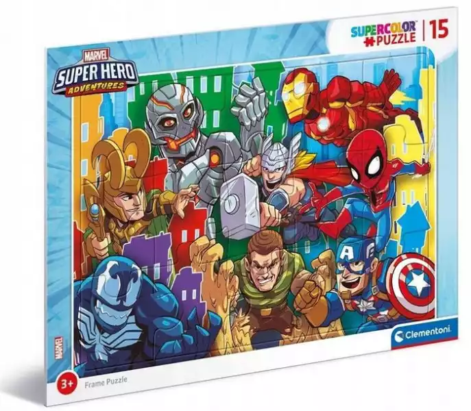 Puzzle Ramkowe 15 Super Kolor Superhero