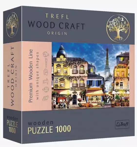 Puzzle Drewniane 1000 Francuska Uliczka Trefl