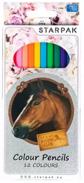 ﻿kredki Ołówkowe 12 Kolorów Horses