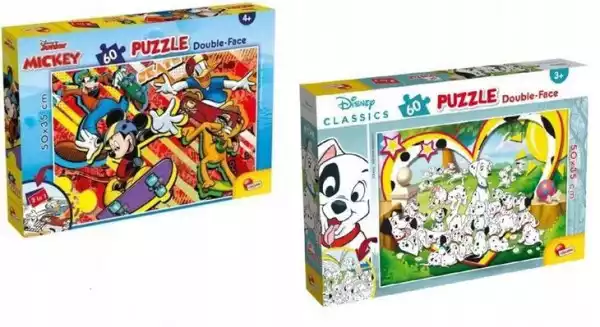 Puzzle Dwustronne Plus 60 Klasyka Disney