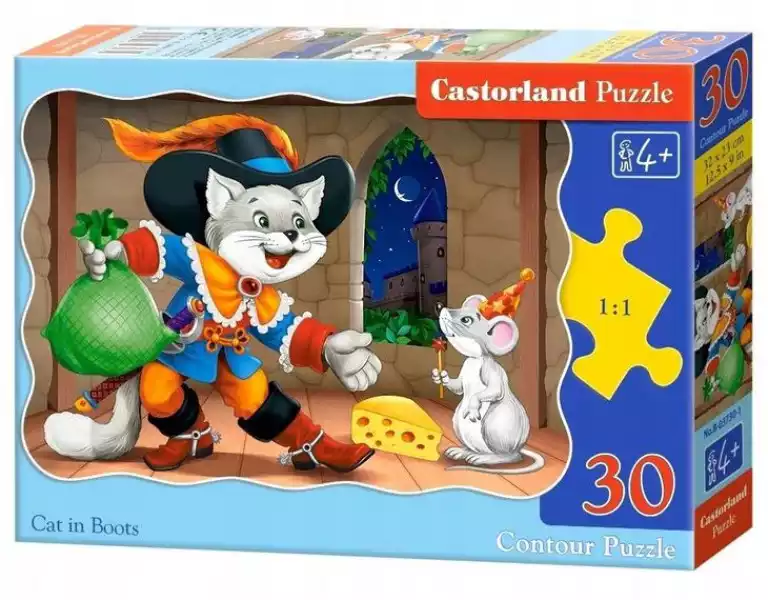 Puzzle 30 Cat In Boots Castor Castorland