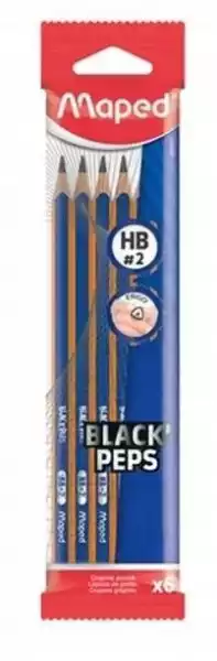 ﻿ołówek Blackpeps Blue Hb 6Szt Maped