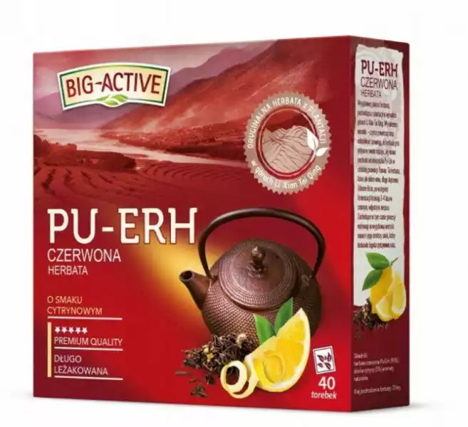 Herbata Czerwona Big-Active Pu-Erh Cytrynowa 40Szt
