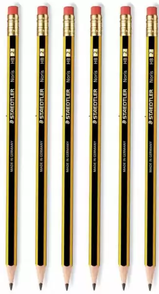 ﻿ołówek Techniczny Staedtler Noris Hb Z Gumką X 6