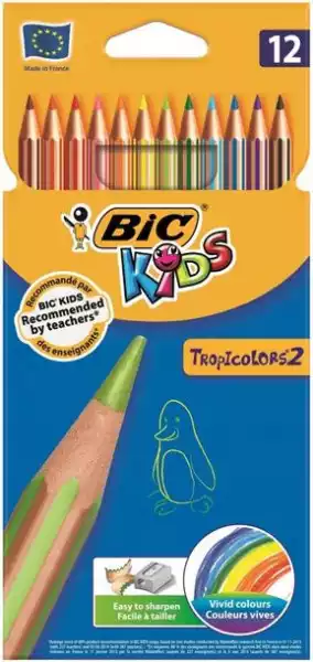 ﻿kredki Ołówkowe Bic Tropicolors 12 Kolorów