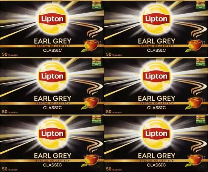 Herbata Earl Grey Czarna Lipton 6X50 Torebek-1.5G
