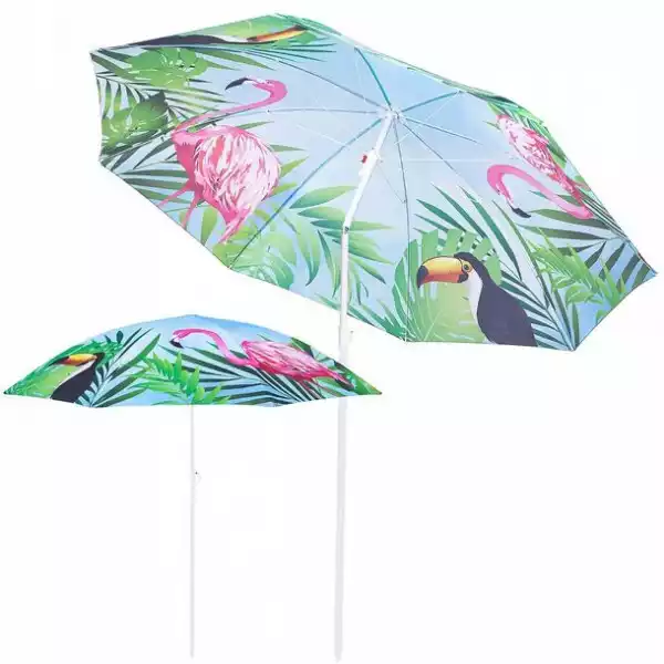 ﻿parasol Plażowy 180 Cm Parasol Do Ogrodu Flamingi
