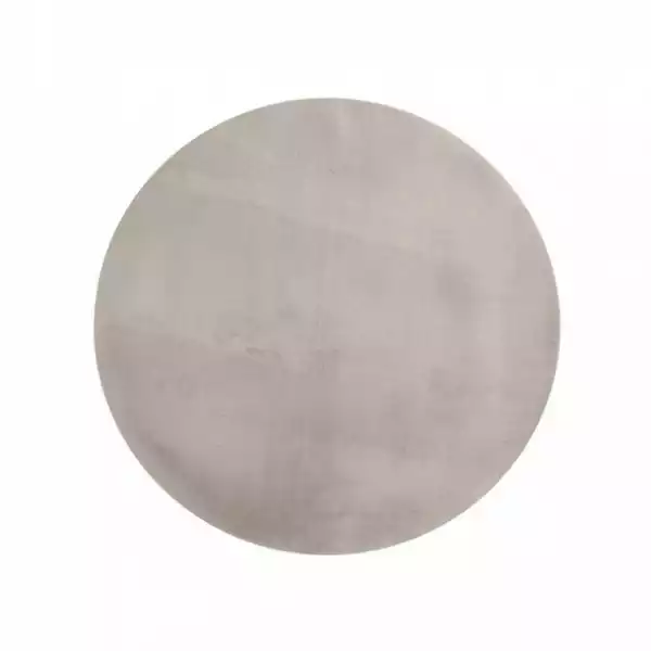 ﻿dywan Sztuczna Skóra Królika Bianca Brązowy Okrągły Śr. 100 Cm Inspire