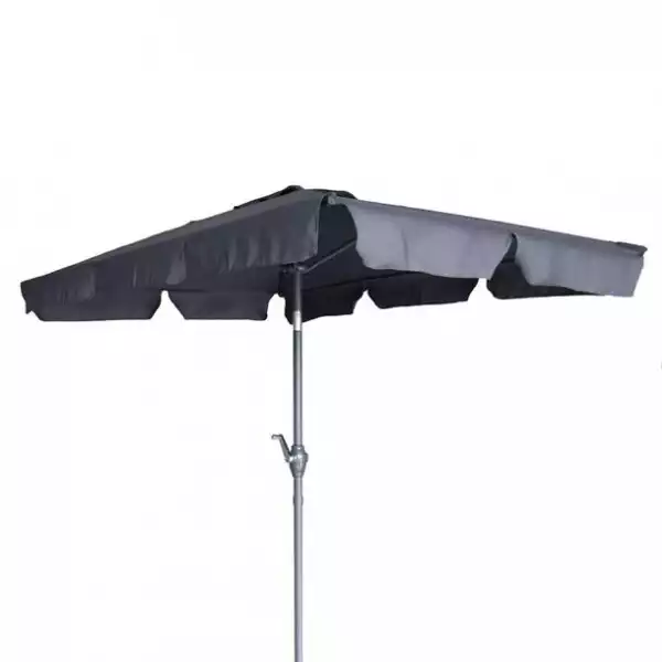 ﻿parasol Ogrodowy Prostokątny Regulowany Składany Denver Ciemny Szary