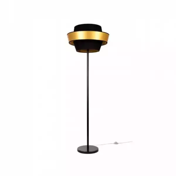 ﻿lampa Podłogowa Preto Gold Czarno-Złota E27 Spot-Light