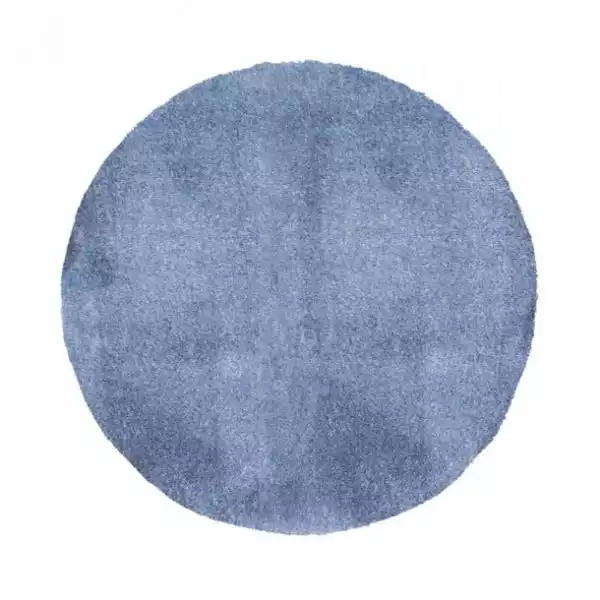 ﻿dywan Shaggy Chios Niebieski Okrągły Śr. 100 Cm