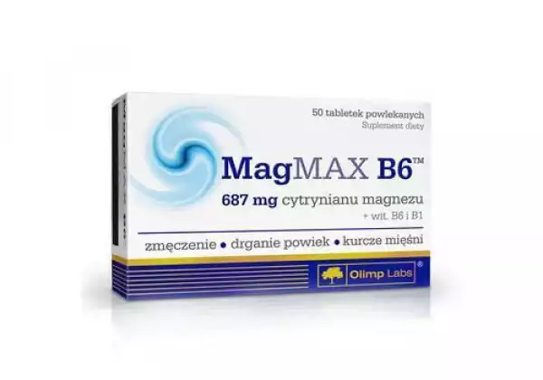 Olimp Magmax B6 Magnez Cytrynian Witaminy B6 B1