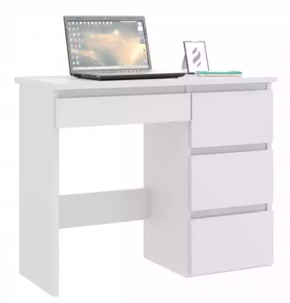 ﻿biurko Komputerowe Szkolne Z Szufladami Beta 3 Białe