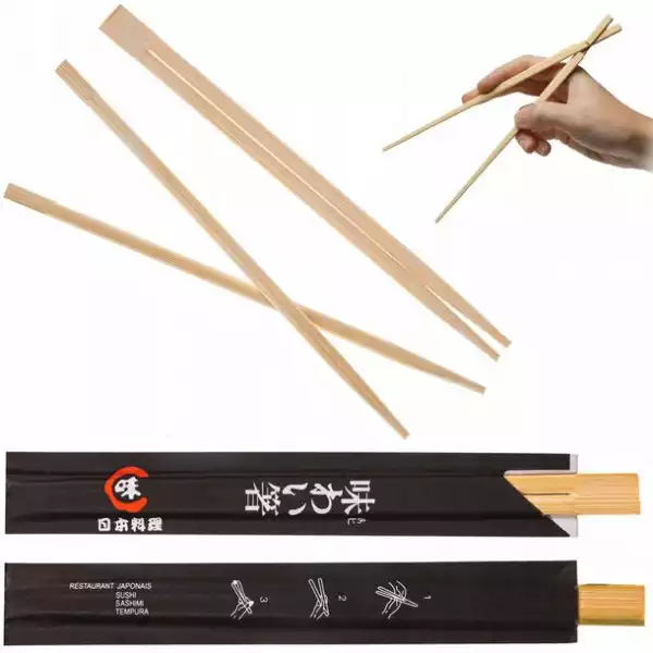 Pałeczki Do Sushi Bambusowe Jednorazowe 2 Sztuki
