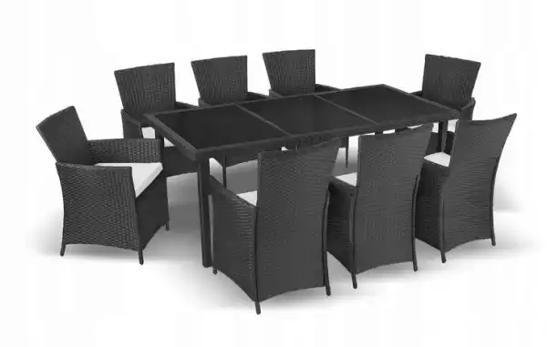 ﻿zestaw Mebli Ogrodowych Bahama Max Stół +8 Krzeseł