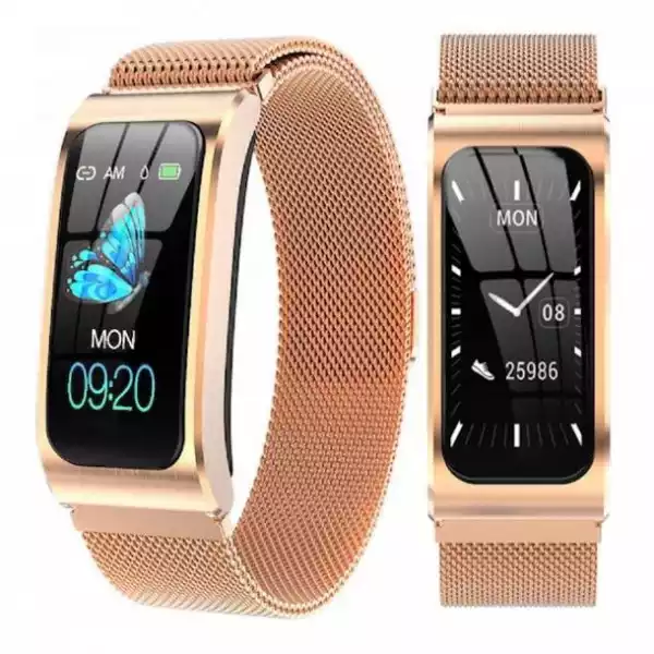 ﻿smartwatch Damski Zegarek Złoty Ak12 Xiaomi Huawei