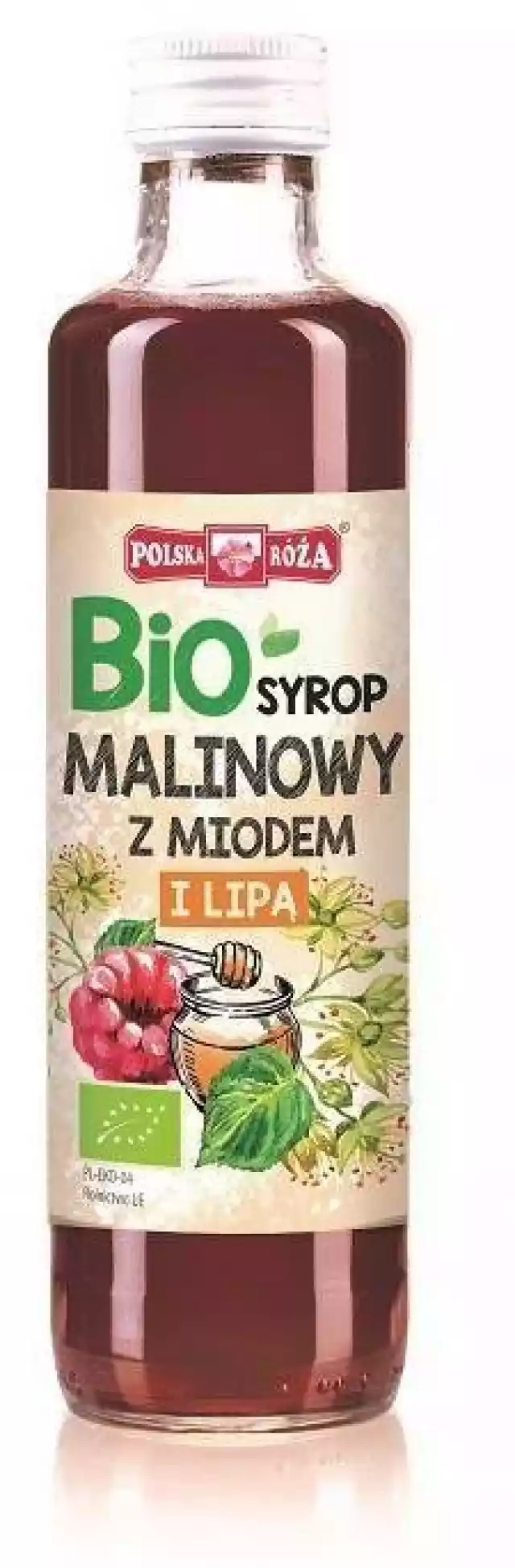 Polska Róża − Bio Syrop Malinowy Z Miodem I Lipą − 250 Ml