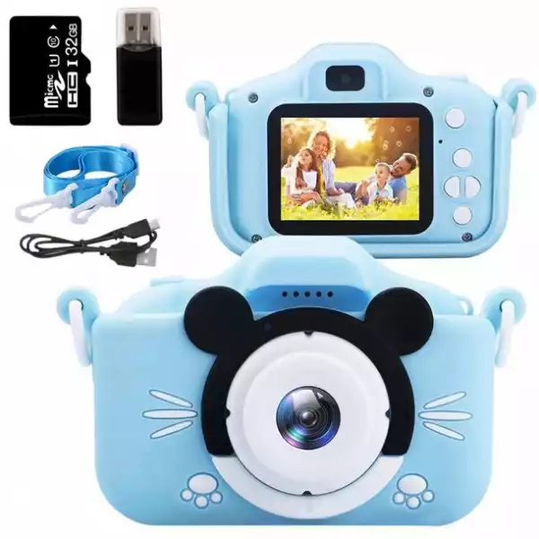 Aparat Cyfrowy Dla Dzieci Kamera Zabawka Mickey 40Mpx + Karta 32Gb