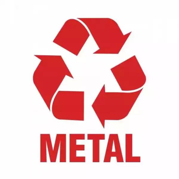 ﻿naklejka Na Kosz Do Segregacji Śmieci Metal