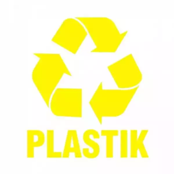 ﻿naklejka Na Kosz Do Segregacji Śmieci Plastik