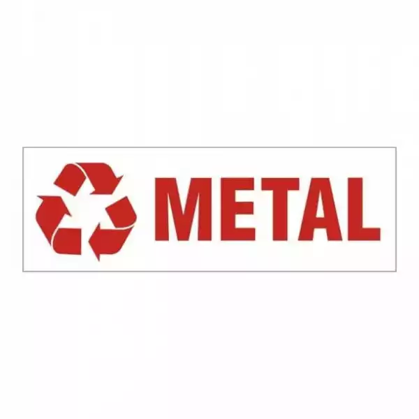 ﻿naklejka Na Kosz Do Segregacji Śmieci Metal 10 X 30 Cm