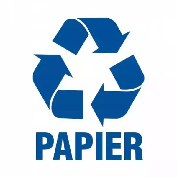 ﻿naklejka Na Kosz Do Segregacji Śmieci Papier