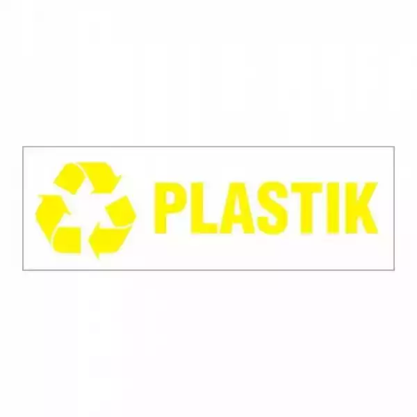 ﻿naklejka Na Kosz Do Segregacji Śmieci Plastik 10 X 30 Cm