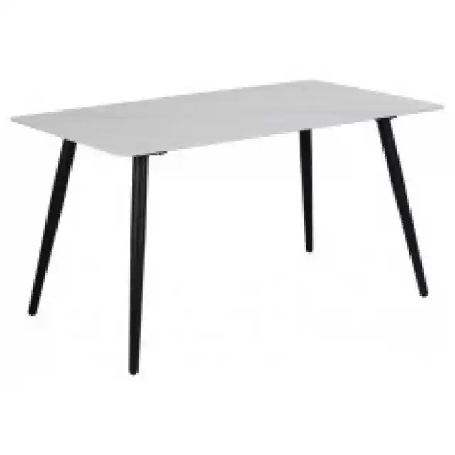 Stół Wicklow 140X80 Cm Prostokątny Biały/czarny Efekt Marmuru