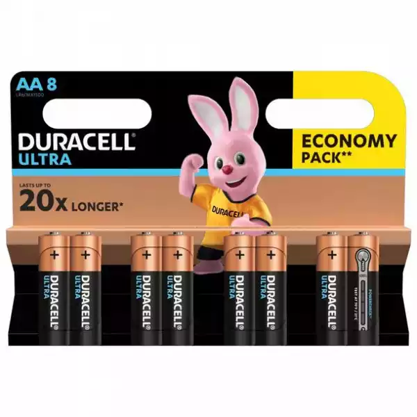 8X Alkaliczne Baterie Duracell Lr6 / Aa Ultra 8 Szt
