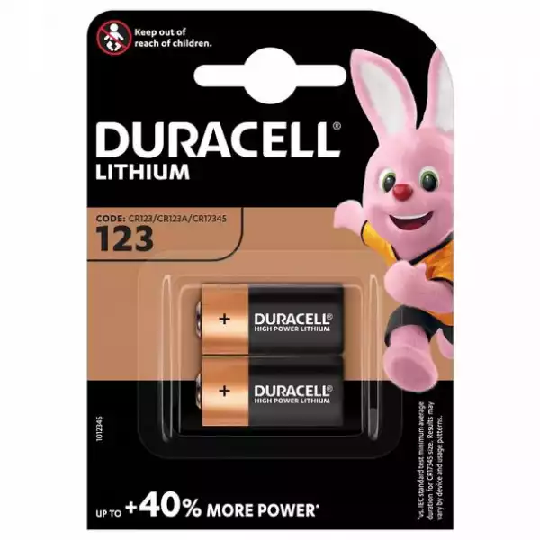 2X Bateria Litowa Duracell High Power 123 3V 2 Szt.